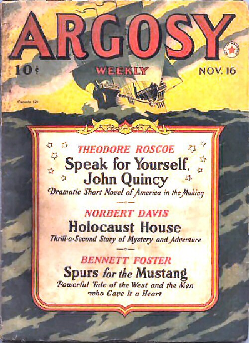 an old book cover of the argosy