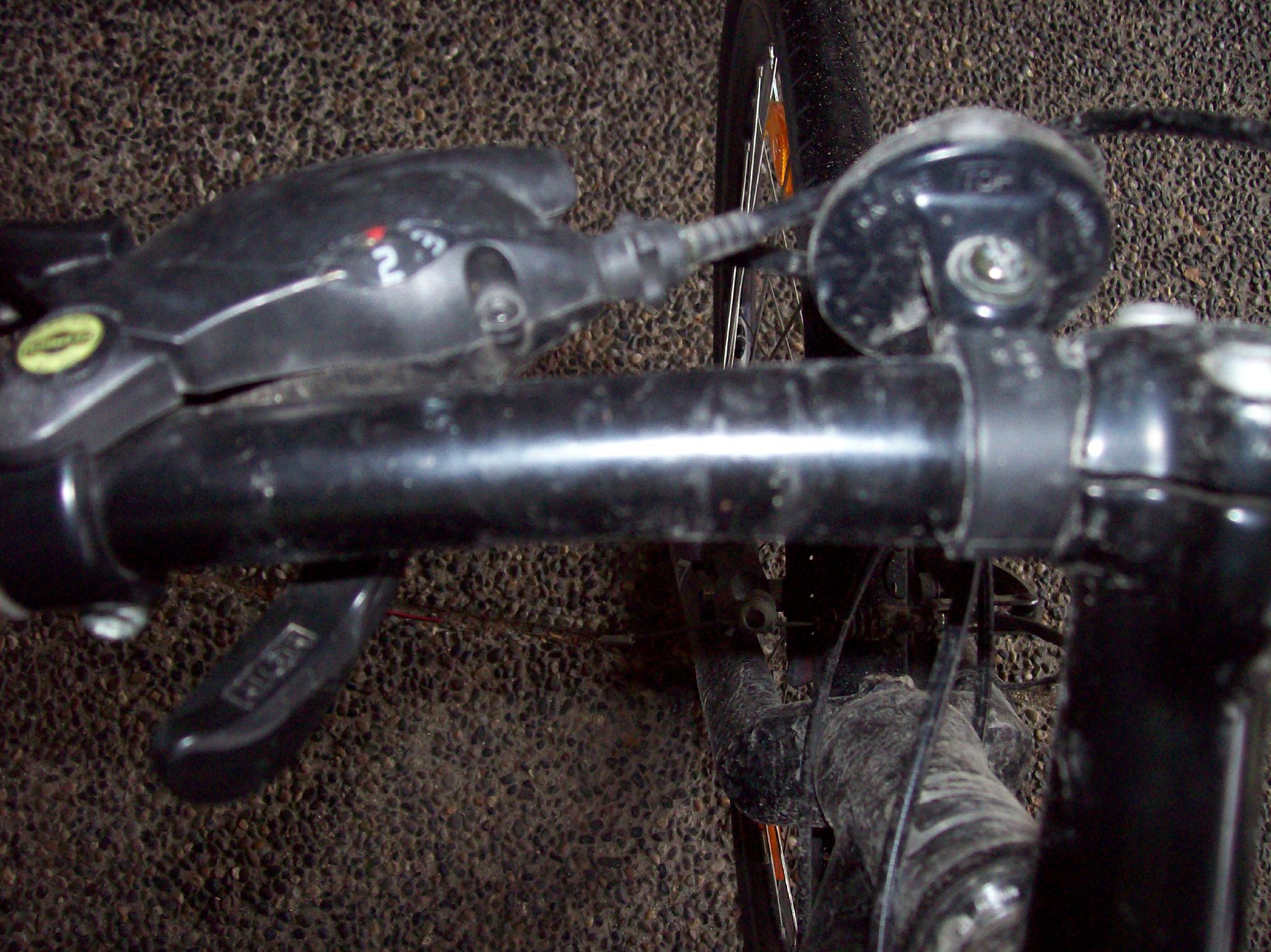 closeup view of the front end of a bicycle