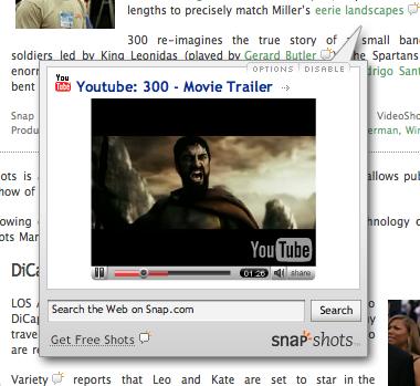 an image of a movie on youtube to a computer screen