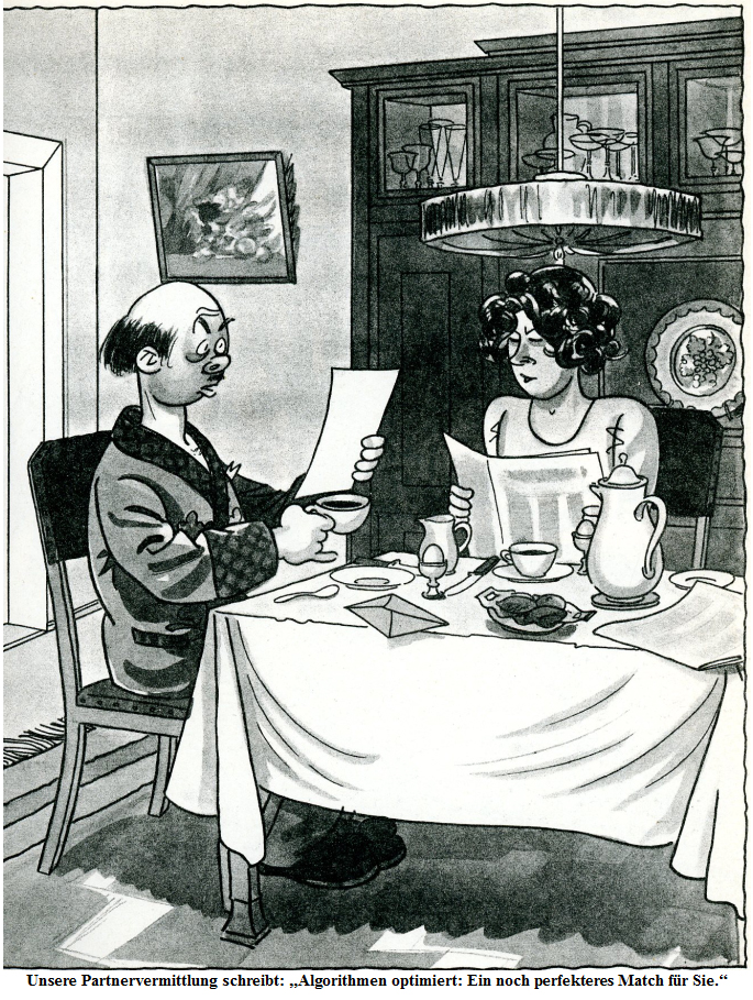 two people are talking while sitting at the table