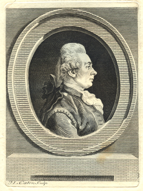 an old engraving depicting a man wearing a jacket and tie