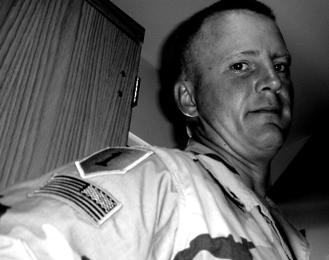 a black and white po of an air force man
