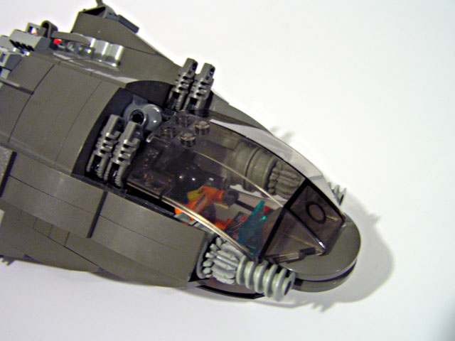 a lego space ship in the shape of a lego spaceship