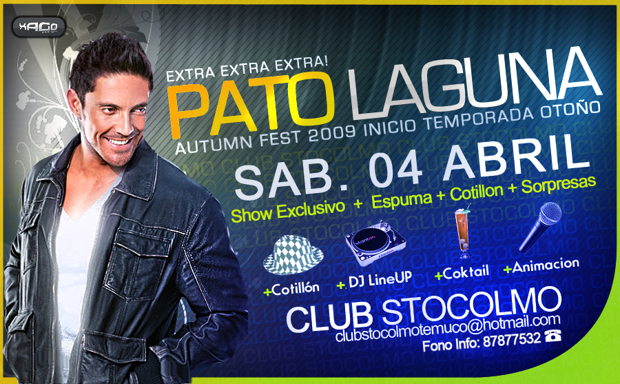 the flyer for pato laguna, a fashion show in europe