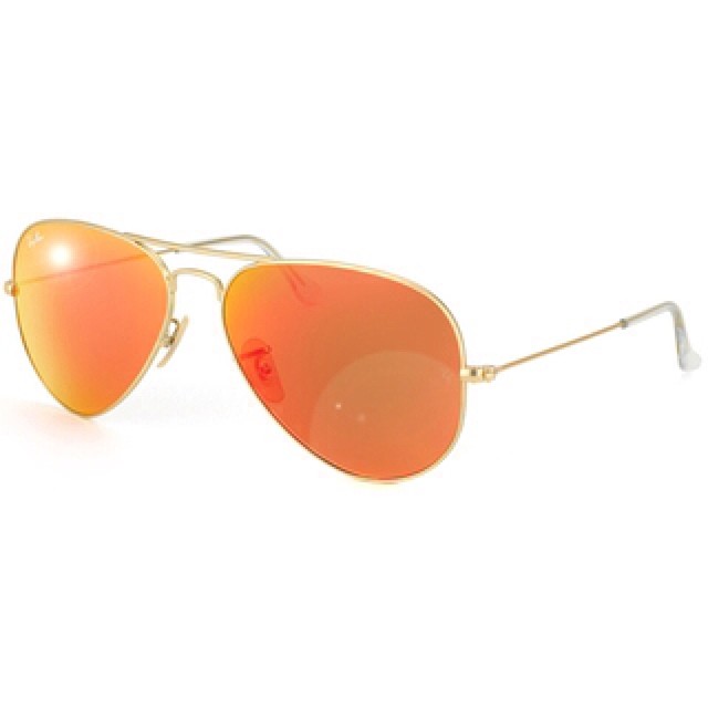 the ray banz sunglasses in shiny gold