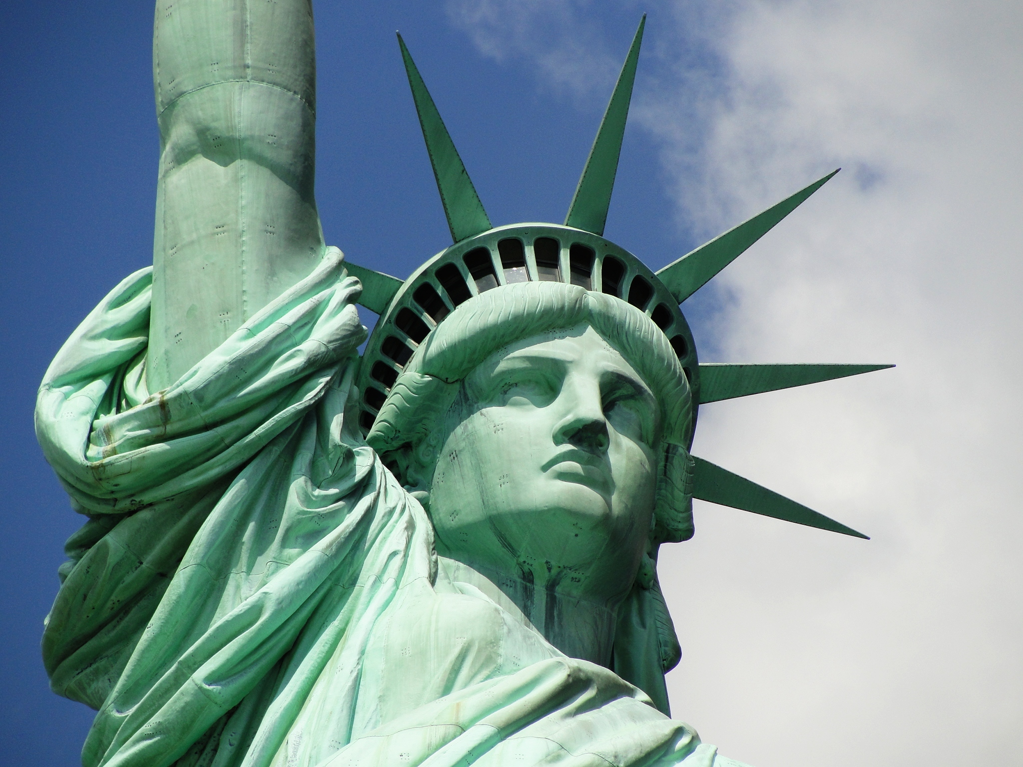 the statue of liberty is the most prominent landmark