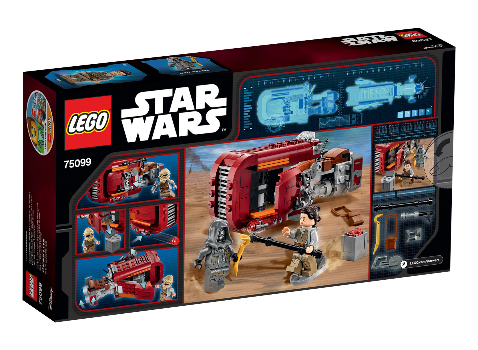the lego star wars box includes two pieces