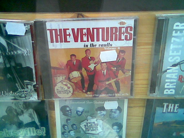 there are cd's on display in the case