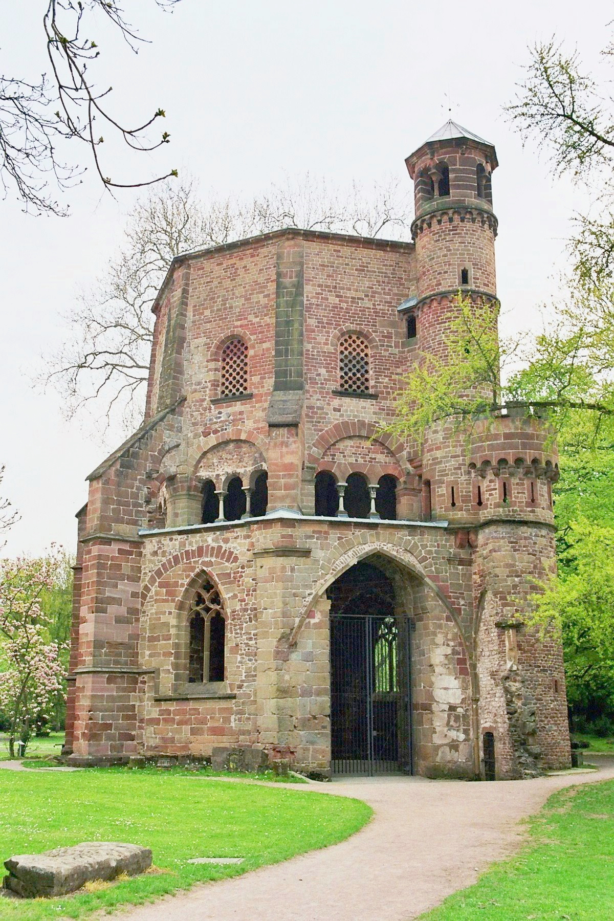 a large stone church with a clock tower