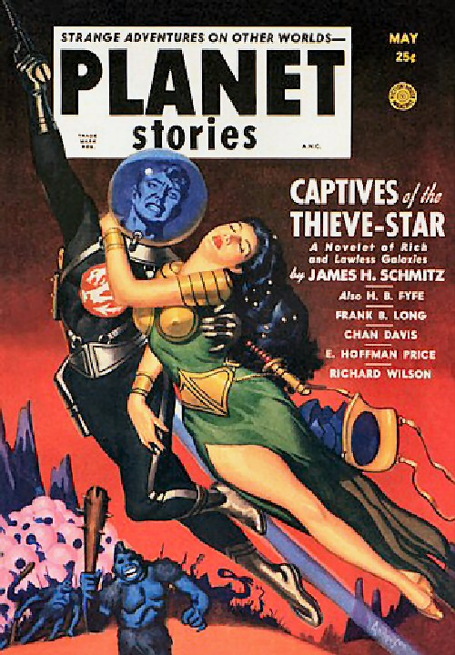 the cover of planet stories from the 1950s