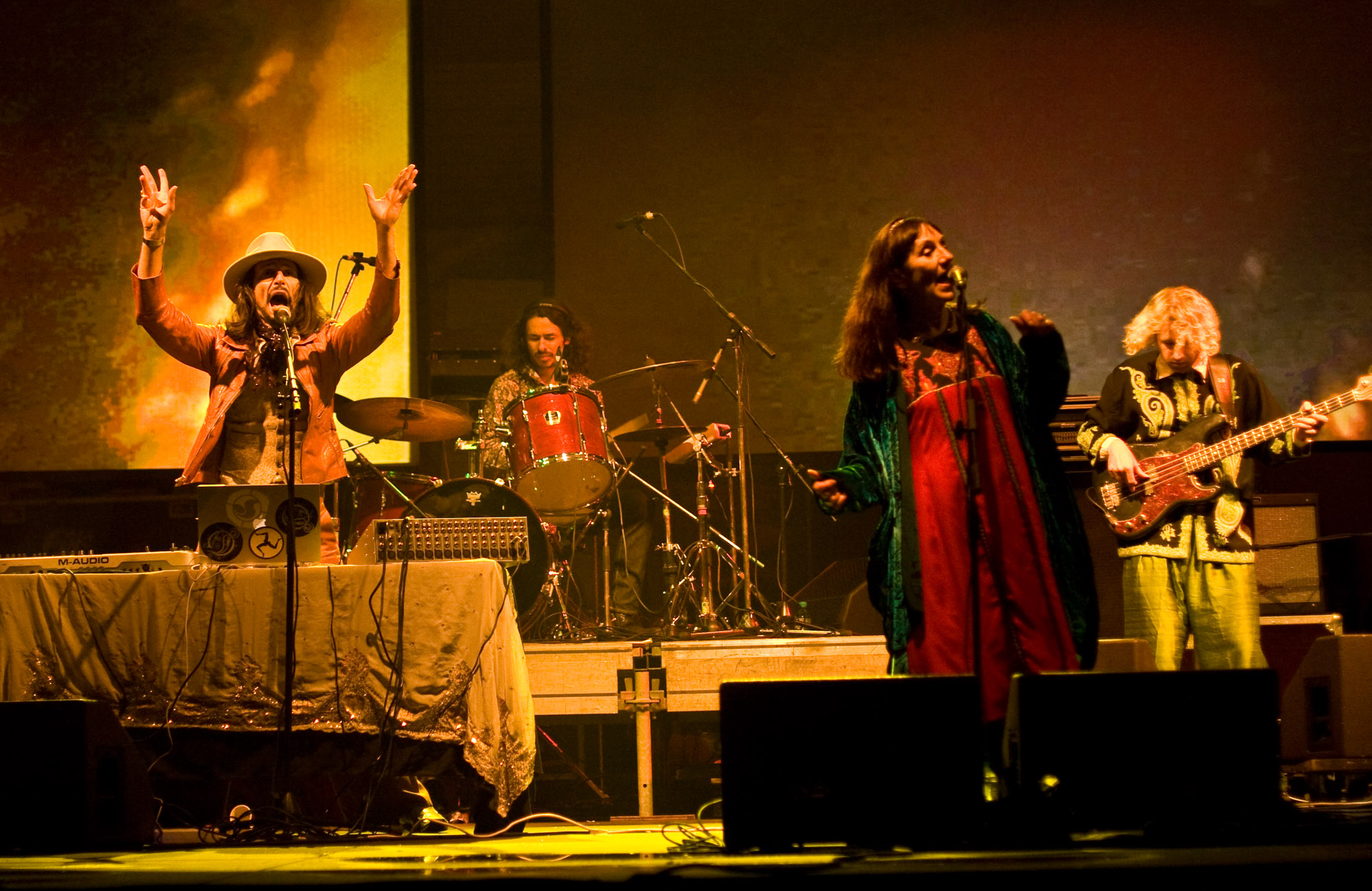 a group of people on a stage performing