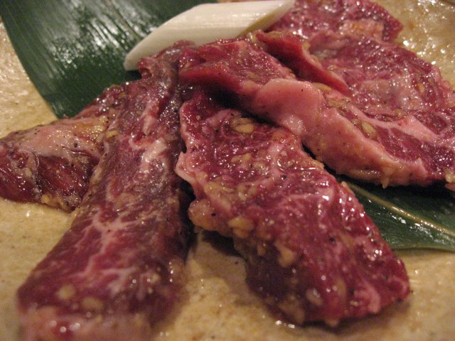 closeup of meat and onions sitting on a plate