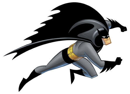 an image of batman running cartoon character