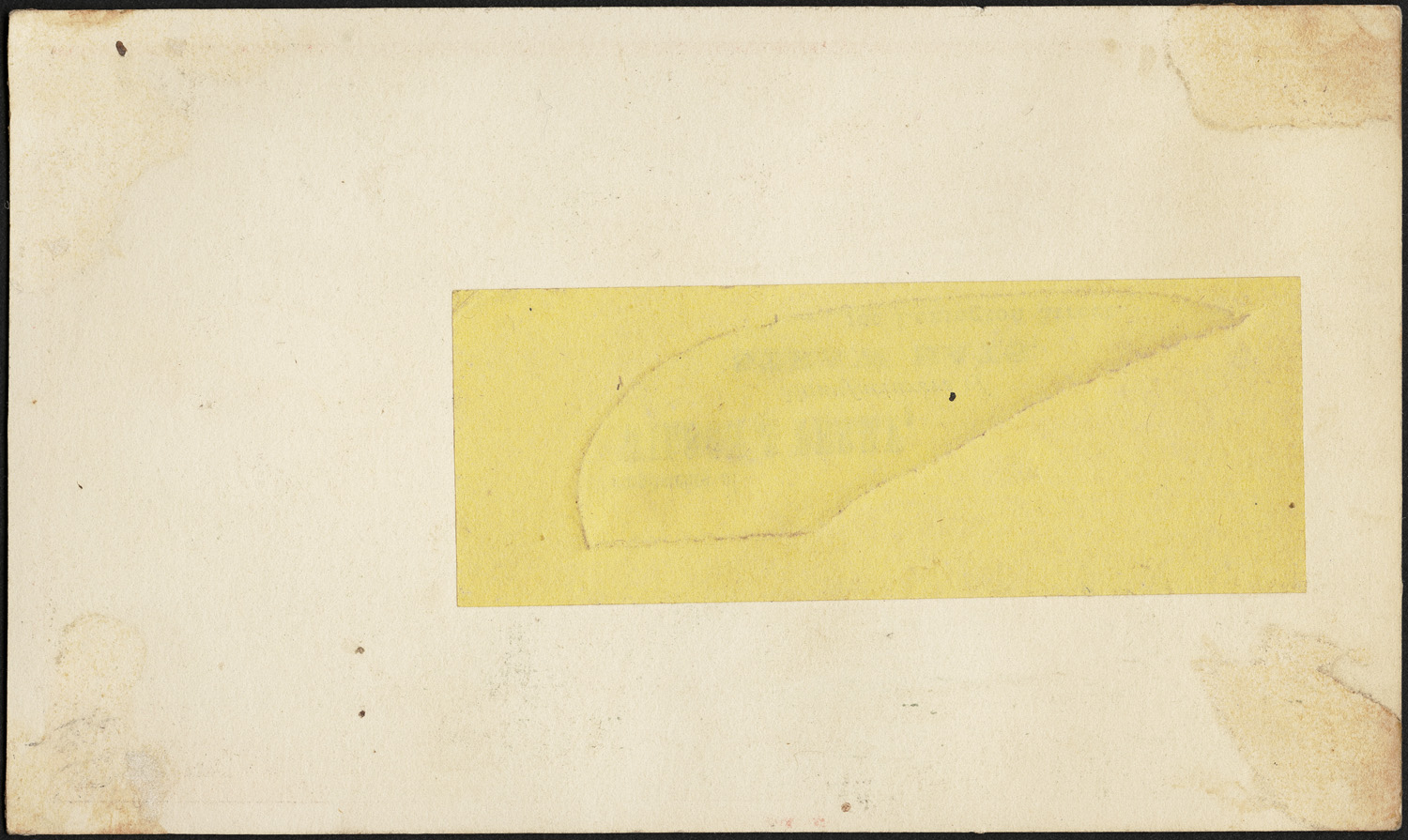 a square piece of yellow paper with lines on the outside