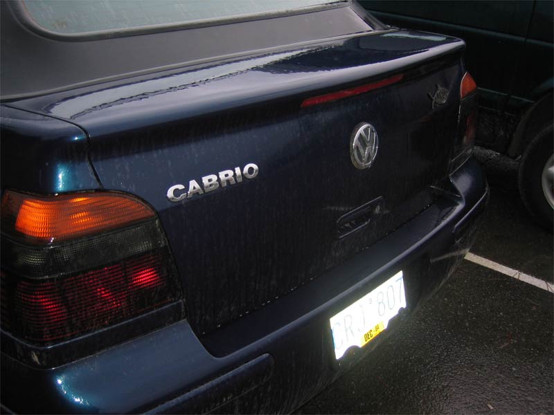 a close up of the rear end of a car