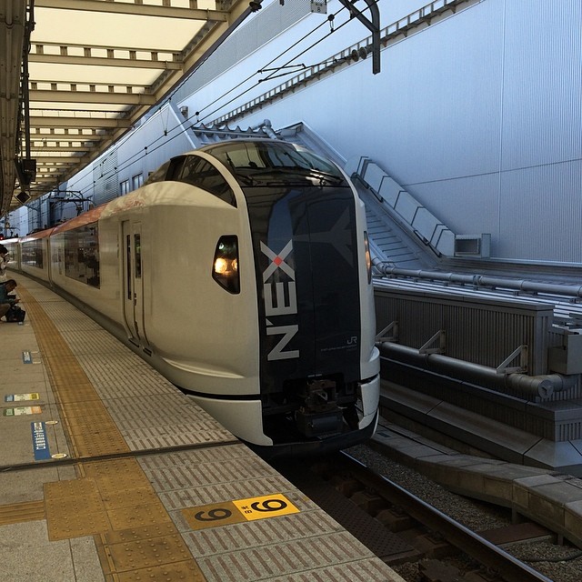 this is an image of a modern commuter train