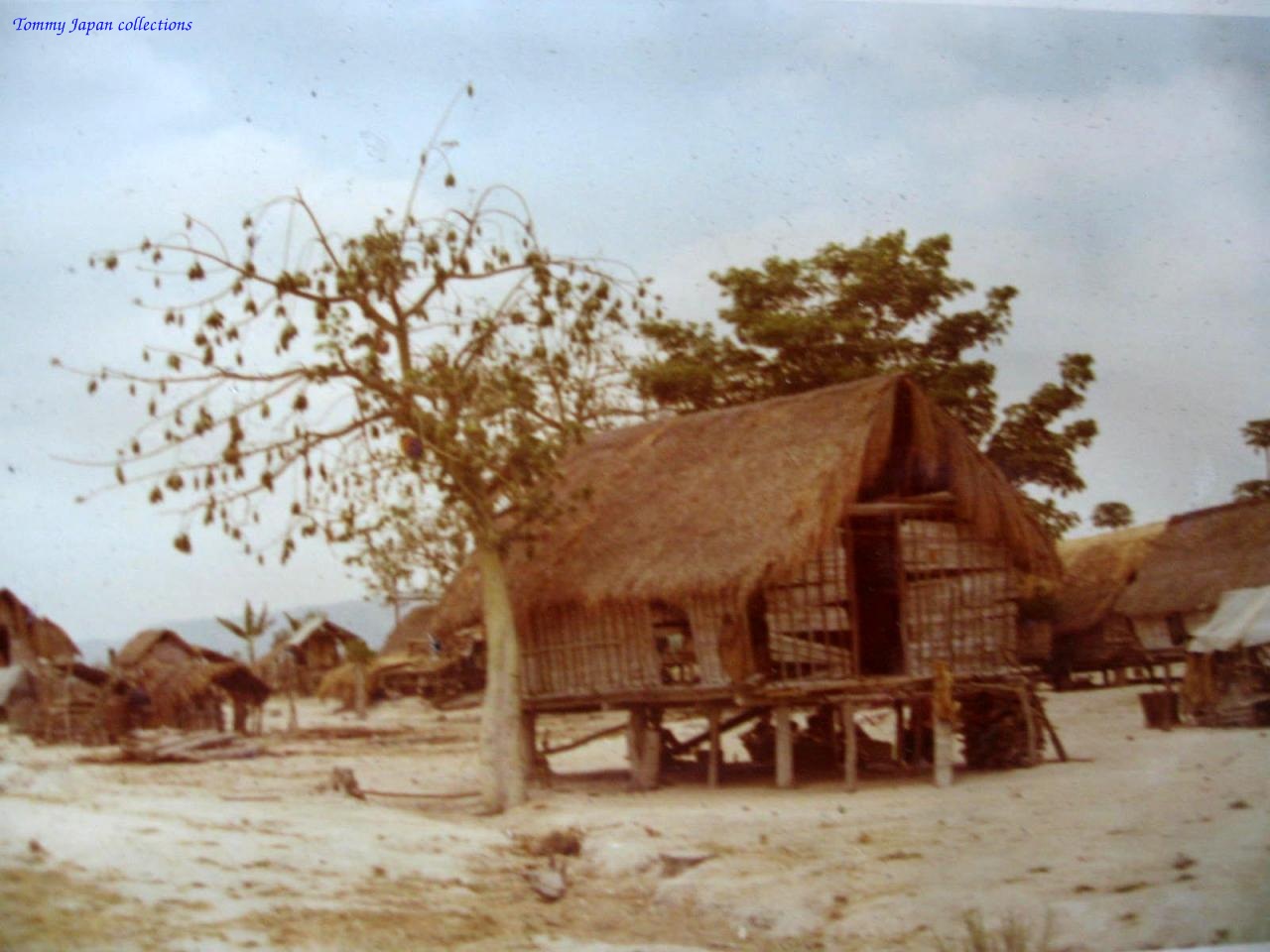 a picture taken in the old days of a village