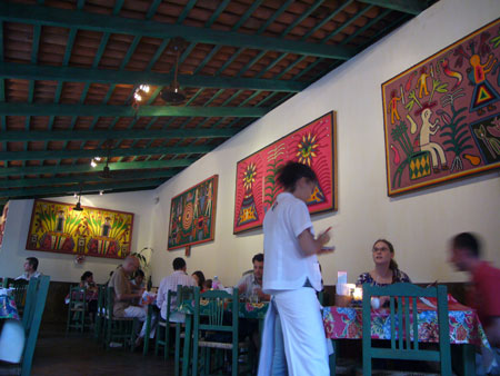 a group of people dining at a restaurant