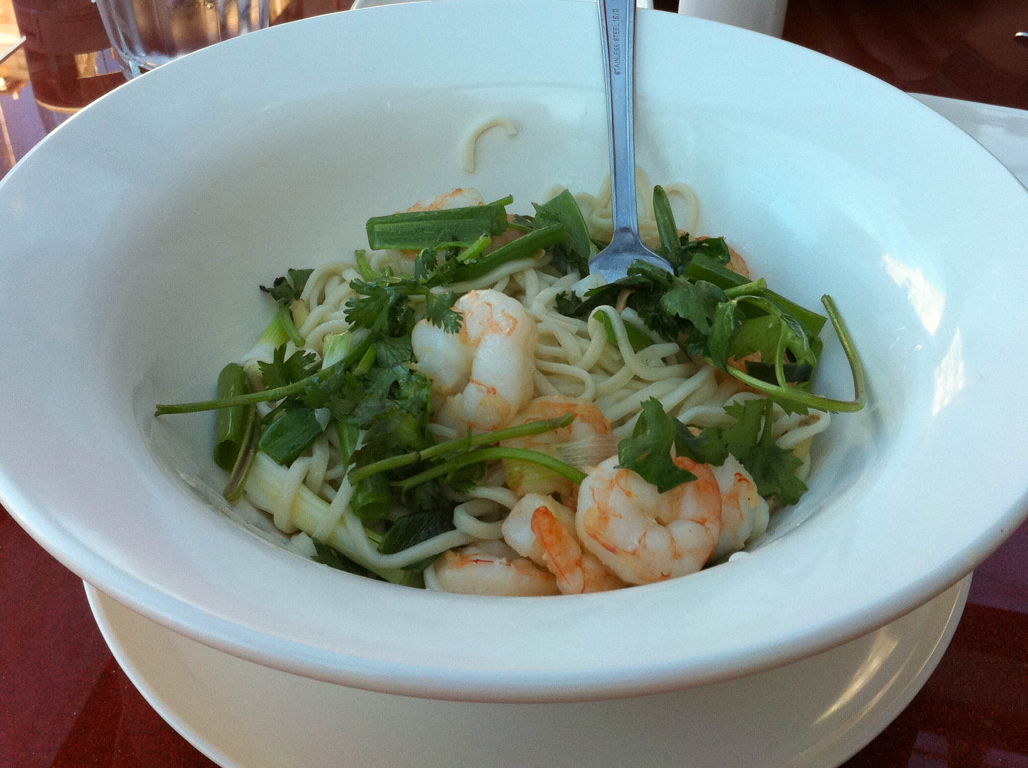 this is some noodles and vegetables on a table