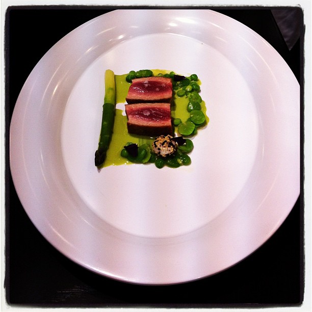 a fancy, fresh dish is displayed on a plate
