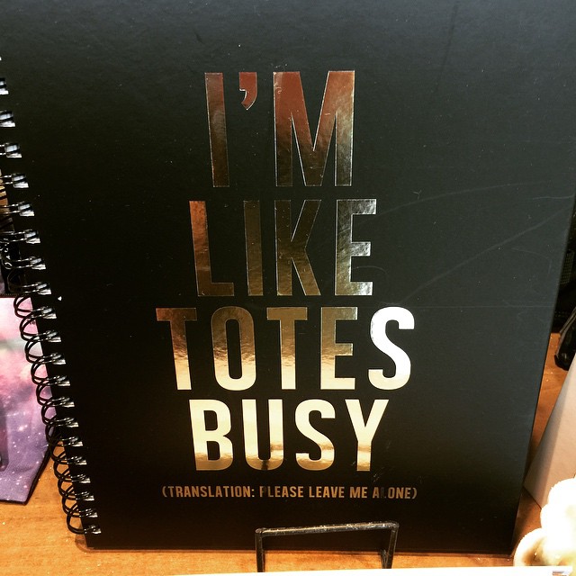 the cover of i'm like totes busy book is open