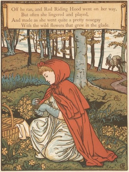 an illustration of a woman in a forest