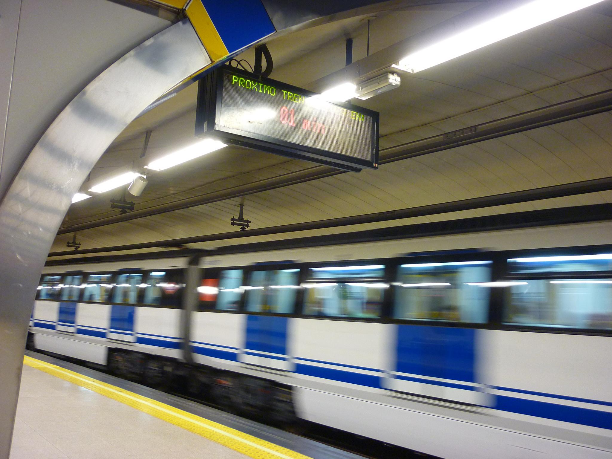 a subway that is very fast going by
