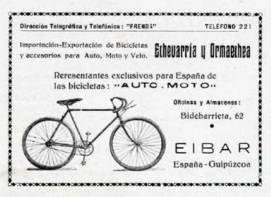 a advertit with a bicycle in the middle