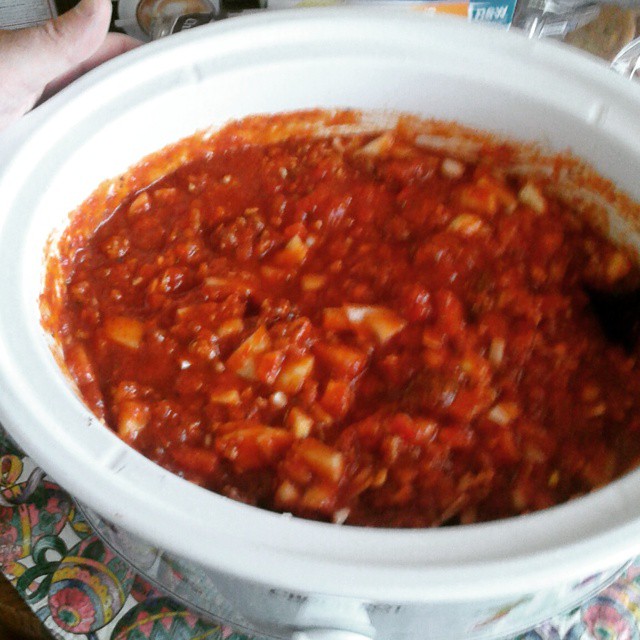 a bowl of chili is shown in an image