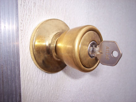 there is a key to an apartment door 