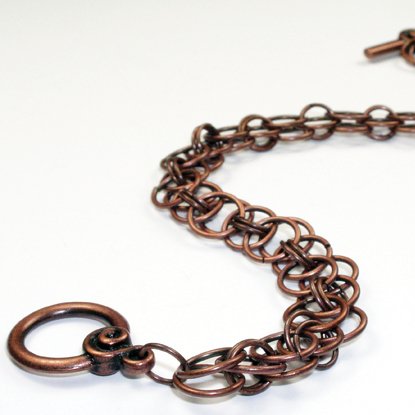 a chain celet with some circles on it