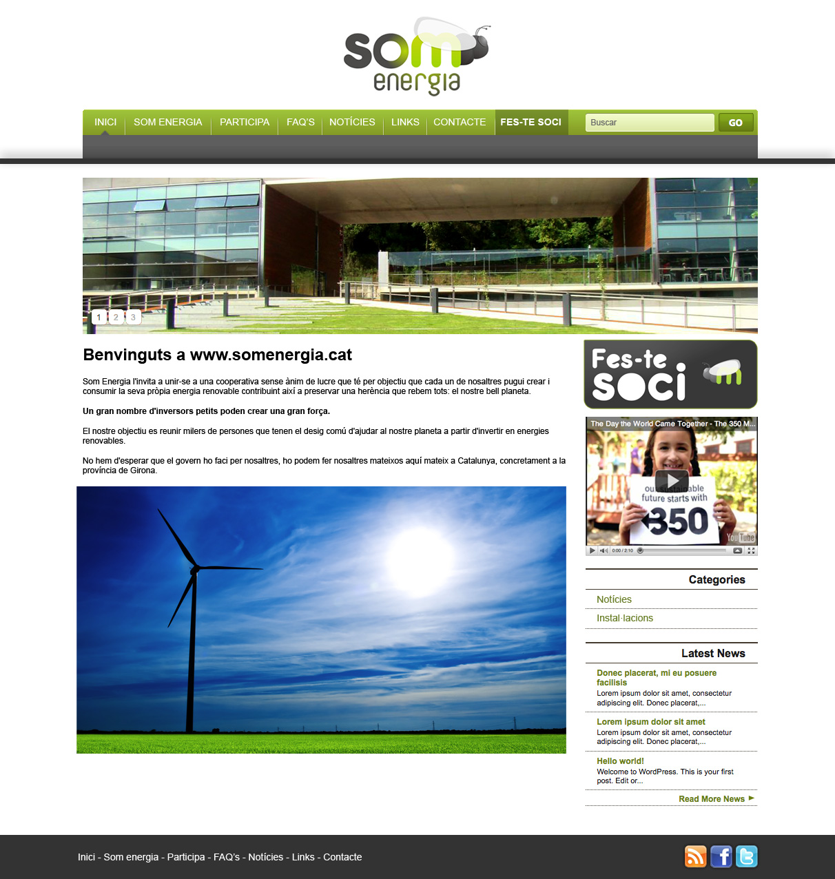 a great web design for a solar company