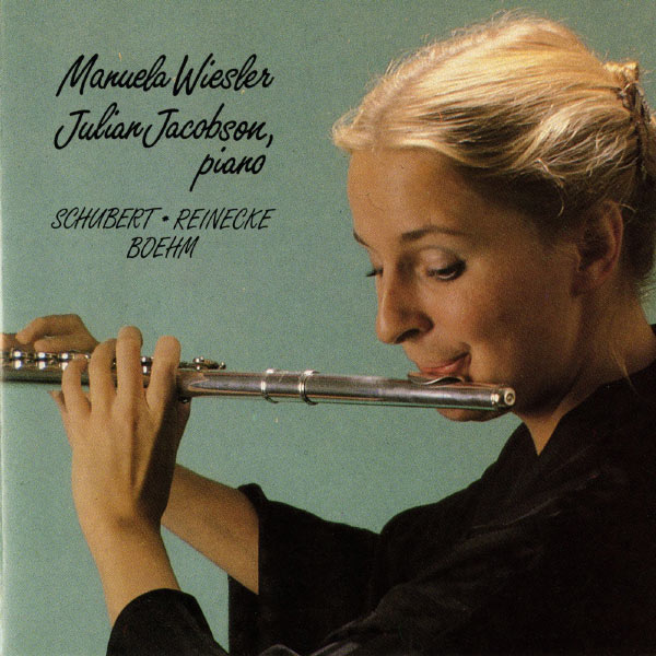 a woman is playing the recorder with words above her