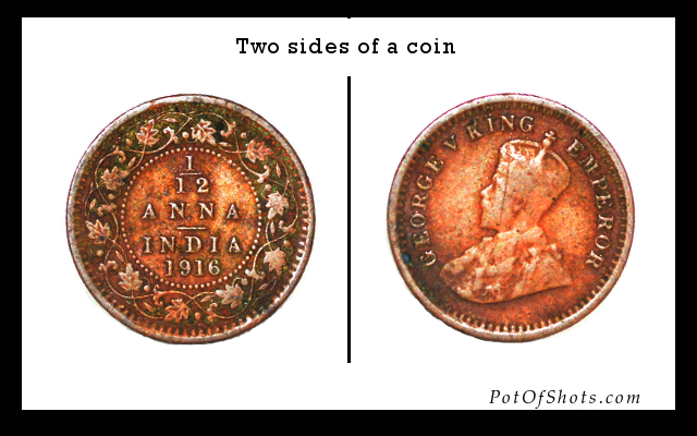 an indian coin showing the reverse and reverse sides