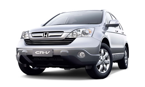 an suv parked with white background in front of a gray background