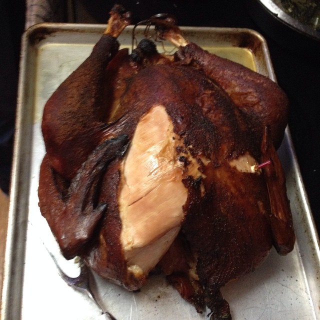 an image of a roasted turkey on a tray