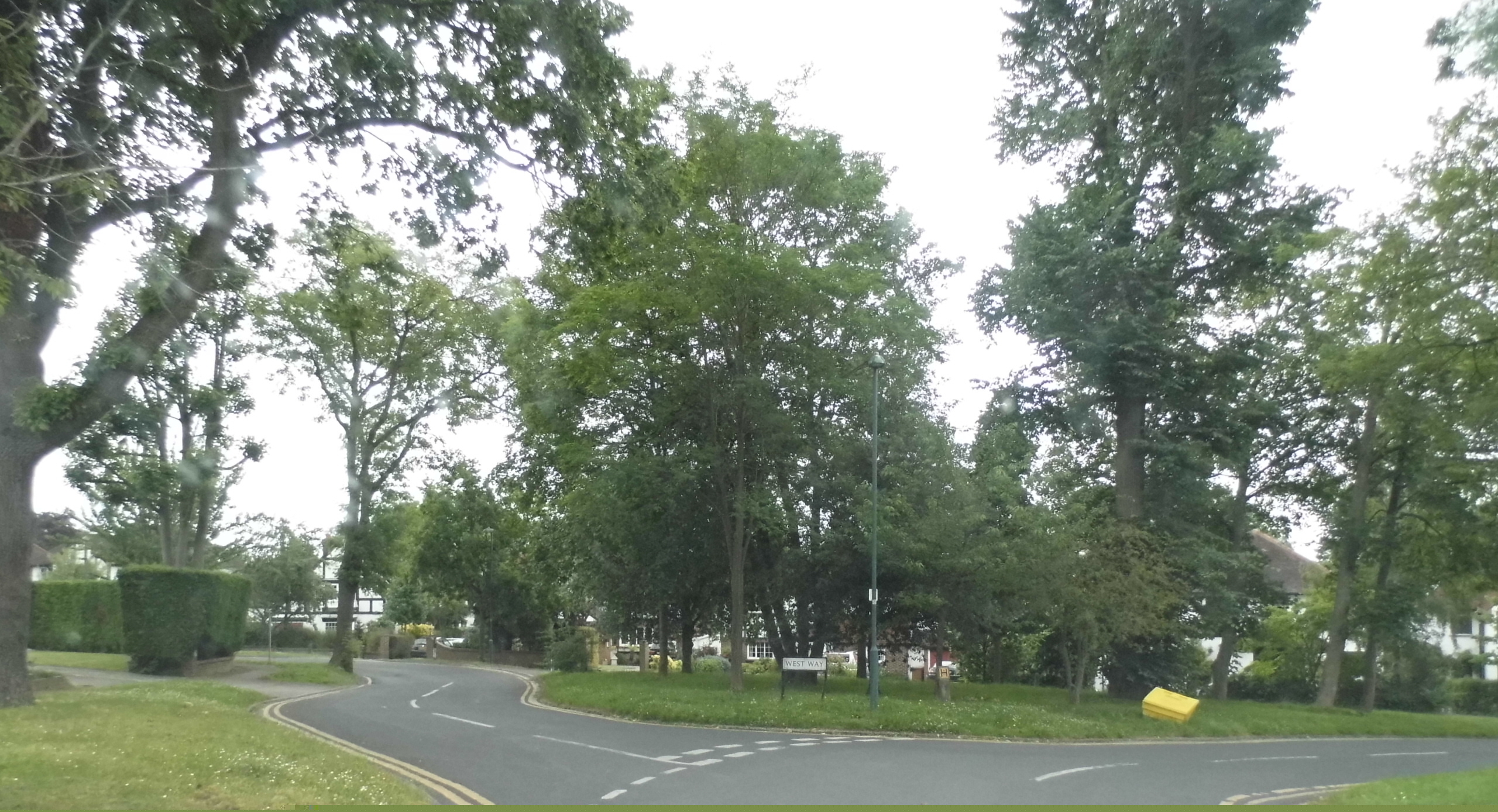 the view of a curve of the road showing how far the turn is