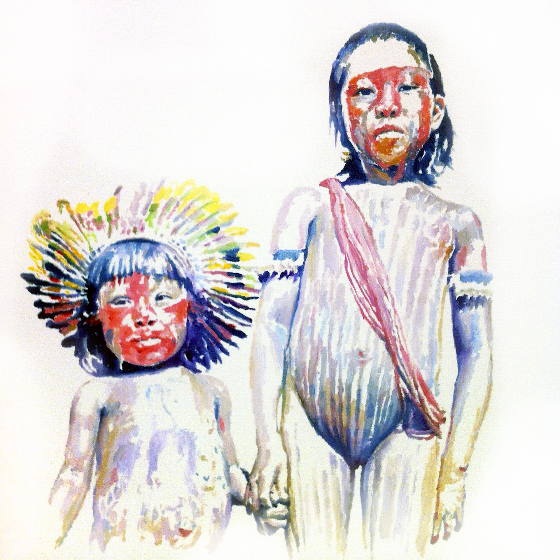 an image of a painting of two people standing together