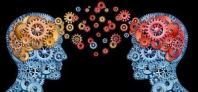 two people with gears in their heads