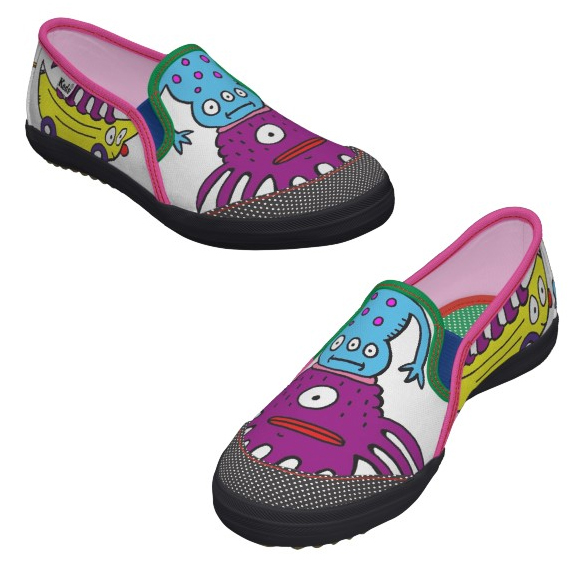 slippers for girls with colorful graphic