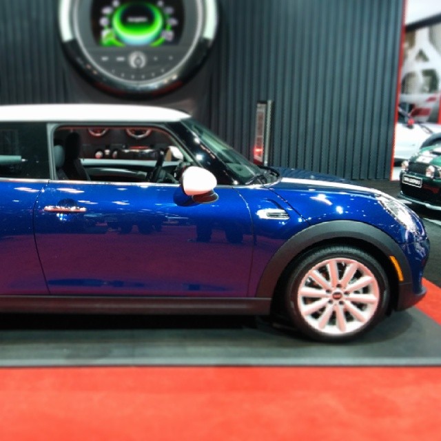 the mini countryman is on display at the show