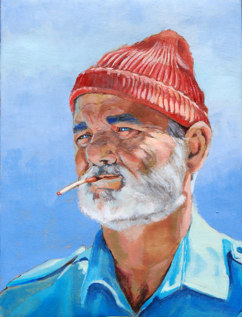 an oil painting of a man with a beard