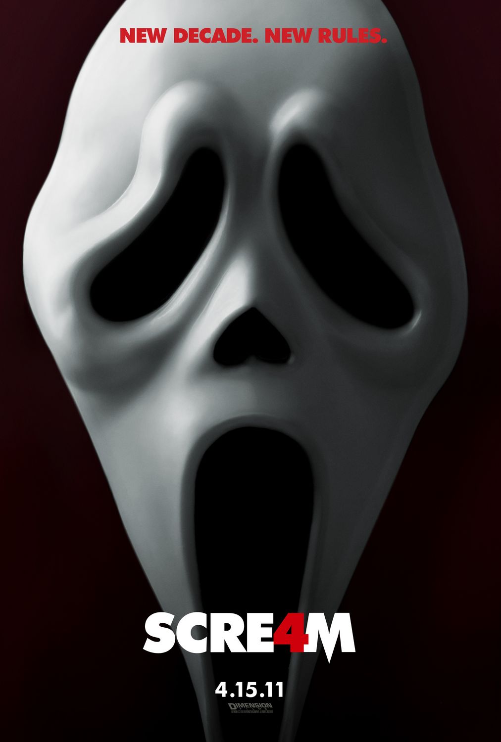 a ghost face has the word scream written below it