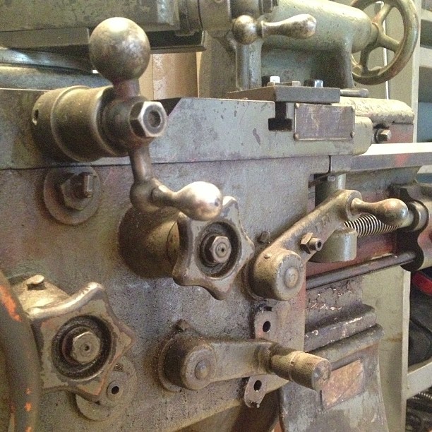 this is a metal machinery in an industrial factory