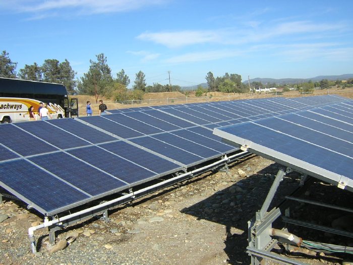 solar panels are installed to power buses