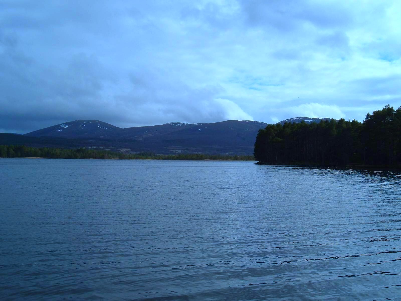a body of water surrounded by trees and hills