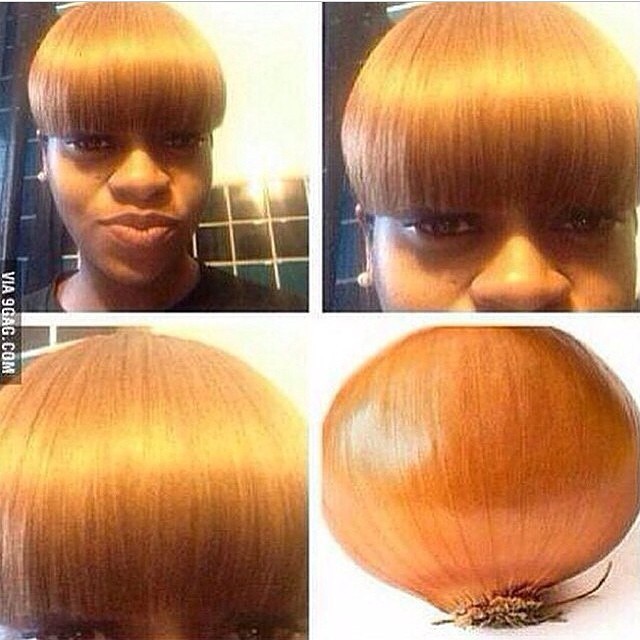 this po shows the steps of a short bob with bangs