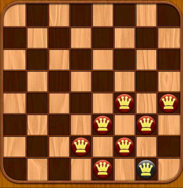 an animated chess game with a king and queen chess pieces on the board