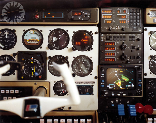 there are some controls on the cockpit of this airplane