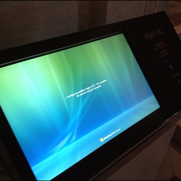 a touch screen computer showing an application for windows